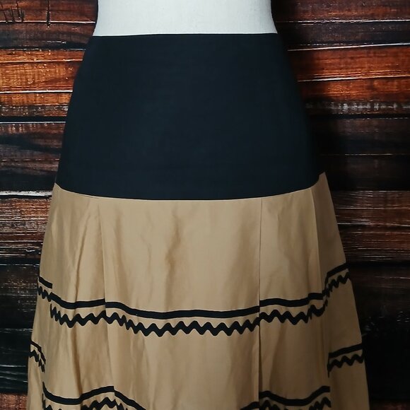 Worthington Maxi Skirt Size 10 Pleated Striped - Picture 3 of 7